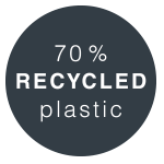 素材（PE)の70％にリサイクルプラスチックを使用