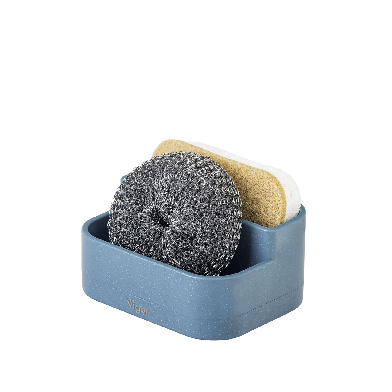 ダブルスポンジホルダー、ブルーモットルド